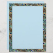 Peacock Schwanz Feathers Design 8.5 x 11 Stationar (Vorne/Hinten)