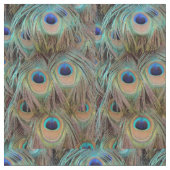 Peacock Schwanz Feathers Fabric Stoff (Nahaufnahme)