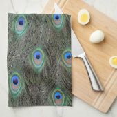 Peacock Schwanz Feathers Geschirrtuch (Viertel Falte)