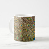 Peacock Schwanz Feathers Kaffeetasse (Vorderseite Links)