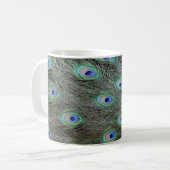Peacock Schwanz Feathers Kaffeetasse (Vorderseite Links)