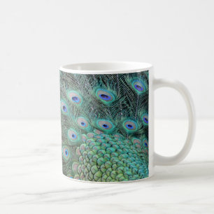 Peacock Schwanz Feathers Kaffeetasse
