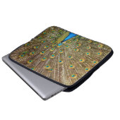 Peacock Schwanz Feathers Laptopschutzhülle (Vorne Knopf)