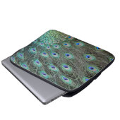 Peacock Schwanz Feathers Laptopschutzhülle (Vorne Knopf)