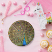 Peacock Schwanz Feathers Pappteller (Party)