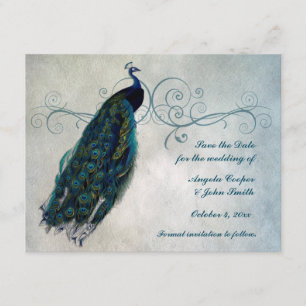 Peacock Scroll Save the Date
