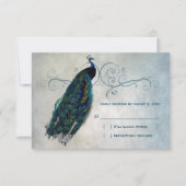 Peacock Scroll UAWG RSVP Karte (Vorderseite)
