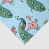 Peacock Serie Design 4 blaues Tissue Paper Seidenpapier (Detail)