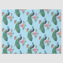 Peacock Serie Design 4 blaues Tissue Paper Seidenpapier