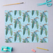 Peacock-Serie Design 6 blaues Tissue Paper Seidenpapier (Basteln)