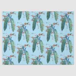 Peacock-Serie Design 6 blaues Tissue Paper Seidenpapier