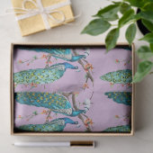 Peacock Serie Design 6 Lilac Tissue Paper Seidenpapier (Geschenk)