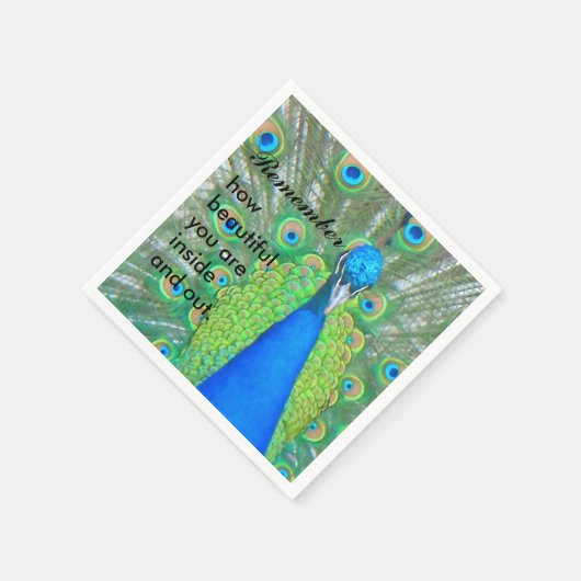 Peacock Serviette (Ecke)