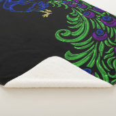 Peacock Sherpa Blanket Sherpadecke (3/4)