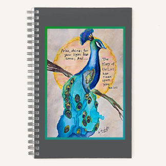 Peacock Shine IS60:1 border g-t Spiral Notebook Notizblock