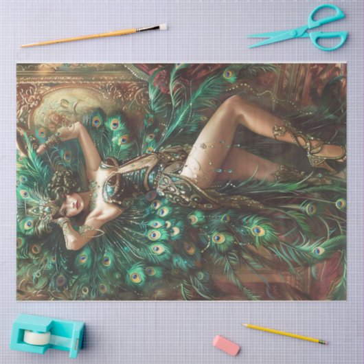 Peacock Showgirl Seidenpapier (Basteln)