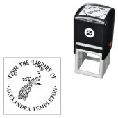 Peacock Silhouette #3 "From the Library" Name Permastempel (Beispiel)