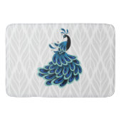 Peacock Silver Design Bath Mat Badematte (Vorderseite)