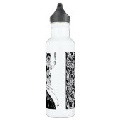 Peacock Skirt Beardsley Art Nouveau Edelstahlflasche (Rechts)