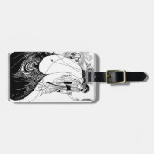 Peacock Skirt Beardsley Art Nouveau Gepäckanhänger (Vorderseite horizontal)