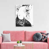 Peacock Skirt Beardsley Art Nouveau Leinwanddruck (Insitu (Wohnzimmer))