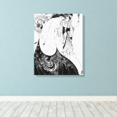 Peacock Skirt Beardsley Art Nouveau Leinwanddruck (Insitu (Holzboden))