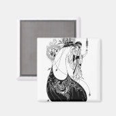 Peacock Skirt Beardsley Art Nouveau Magnet (Vorderseite/Rückseite)