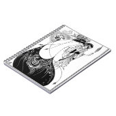 Peacock Skirt Beardsley Art Nouveau Notizblock (Linke Seite)