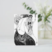 Peacock Skirt Beardsley Art Nouveau Postkarte (Stehend Vorderseite)