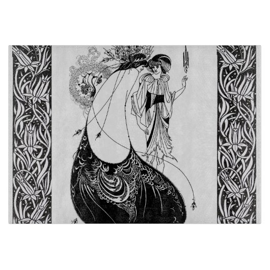 Peacock Skirt Beardsley Art Nouveau Schneidebrett (Vorderseite)