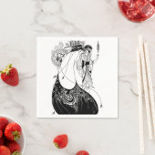 Peacock Skirt Beardsley Art Nouveau Serviette (Beispiel)