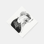 Peacock Skirt Beardsley Art Nouveau Serviette (Ecke)