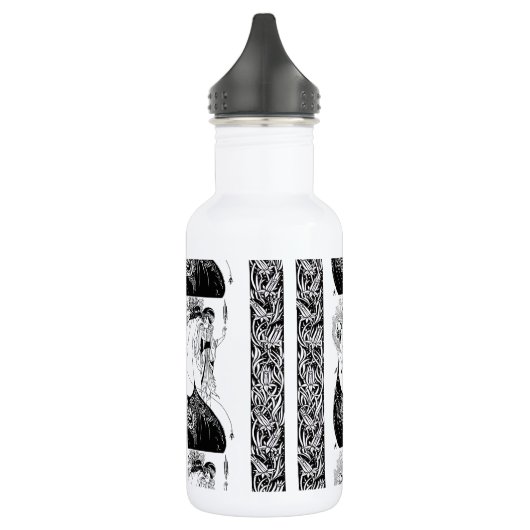 Peacock Skirt Beardsley Art Nouveau Trinkflasche (Links)