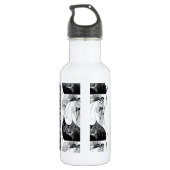 Peacock Skirt Beardsley Art Nouveau Trinkflasche (Rückseite)