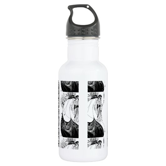 Peacock Skirt Beardsley Art Nouveau Trinkflasche (Rückseite)