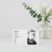 Peacock Skirt Beardsley Art Nouveau Visitenkarte (Stehend Vorderseite)