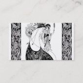 Peacock Skirt Beardsley Art Nouveau Visitenkarte (Rückseite)