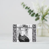 Peacock Skirt Beardsley Art Nouveau Visitenkarte (Stehend Vorderseite)