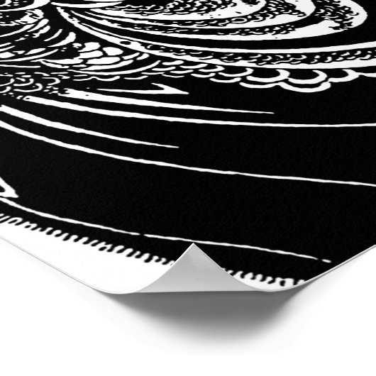 Peacock Skirt Beardsley Nouveau Poster (Ecke)