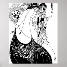 Peacock Skirt Beardsley Nouveau Poster
