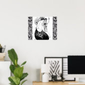 Peacock Skirt Beardsley Nouveau Poster (Heimbüro)