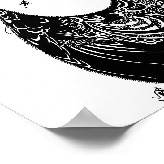 Peacock Skirt Beardsley Nouveau Poster (Ecke)