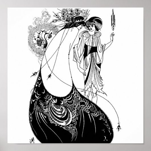 Peacock Skirt Beardsley Nouveau Poster (Vorne)