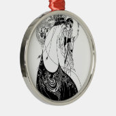 Peacock Skirt Beardsley Nouveau Silbernes Ornament (Rechts)