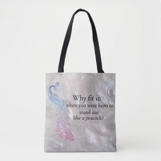 Peacock Slogan-Tasche Tasche (Vorderseite)