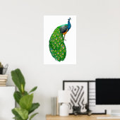 Peacock Small Poster (Heimbüro)