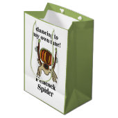 Peacock Spider Funny Mittlere Geschenktüte (Vorderseite Schrägansicht)