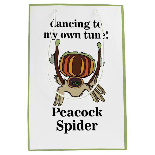 Peacock Spider Funny Mittlere Geschenktüte (Vorderseite)