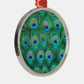 Peacock Splendor Silbernes Ornament (Rechts)