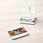 Peacock spring Art Getränkeuntersetzer (Rechte Seite)